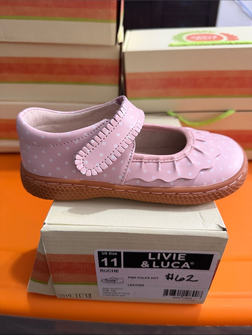 Livie & Luca Pink Polka Dot Mary Jane Shoes